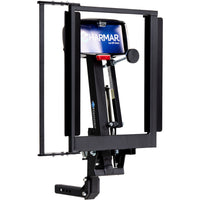 Harmar AL160 Profile scooter lift folded, seen at an angle