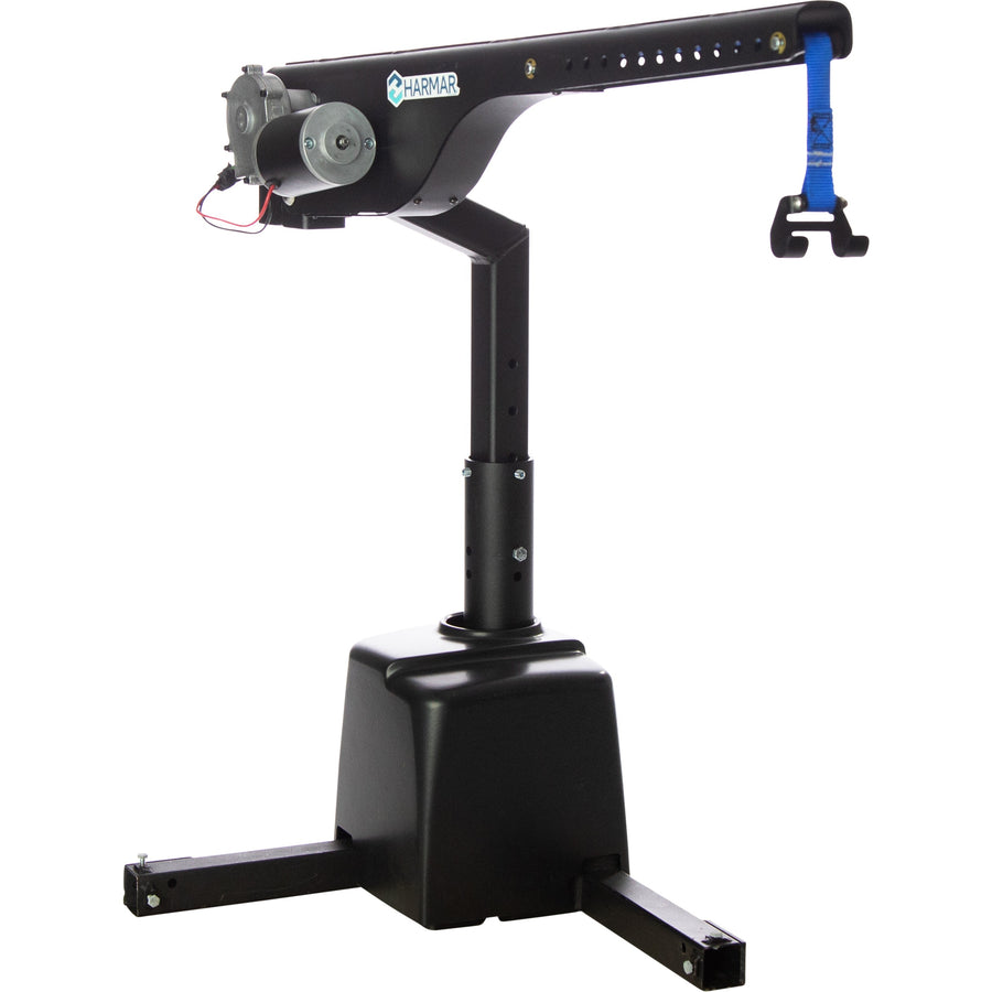 Harmar AL225 two axis inside hoist lift, front view