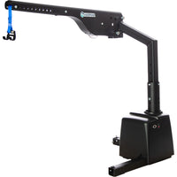 Harmar AL225 inside hoist lift, angled view of the boom