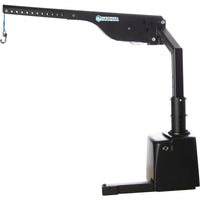 Harmar AL225 inside hoist lift, side view of the post and base