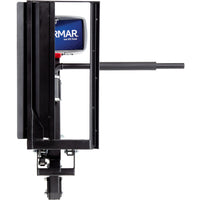 Harmar AL580XL power wheelchair lift folded up, seen from the front