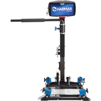 Harmar AL580HDX power wheelchair lift with the platform lowered, front view