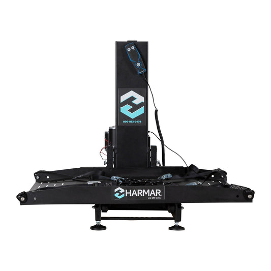 Harmar AL600 Classic hybrid platform lift, front view with the platform folded