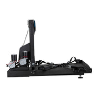 Harmar AL600 Classic hybrid platform lift, side view with the platform lowered
