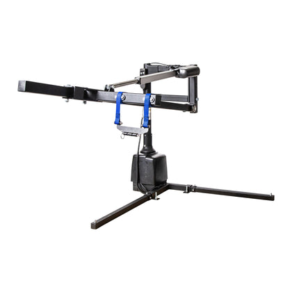 Harmar AL815CC Crew Cab truck lift, front angle with the hook