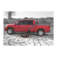 Harmar AL835 Pickup truck lift on a pickup, boom raised