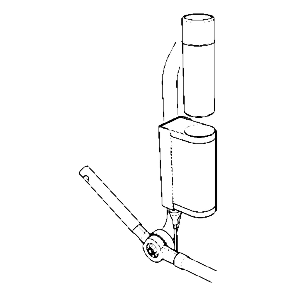 Joerns drawing of the Adaptive Power Cradle battery above its holder on the cradle