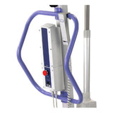 Hoyer Advance push handle around the control box, with the red emergency stop button