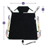 Hoyer Bariatric Hammock Sling dimension drawing