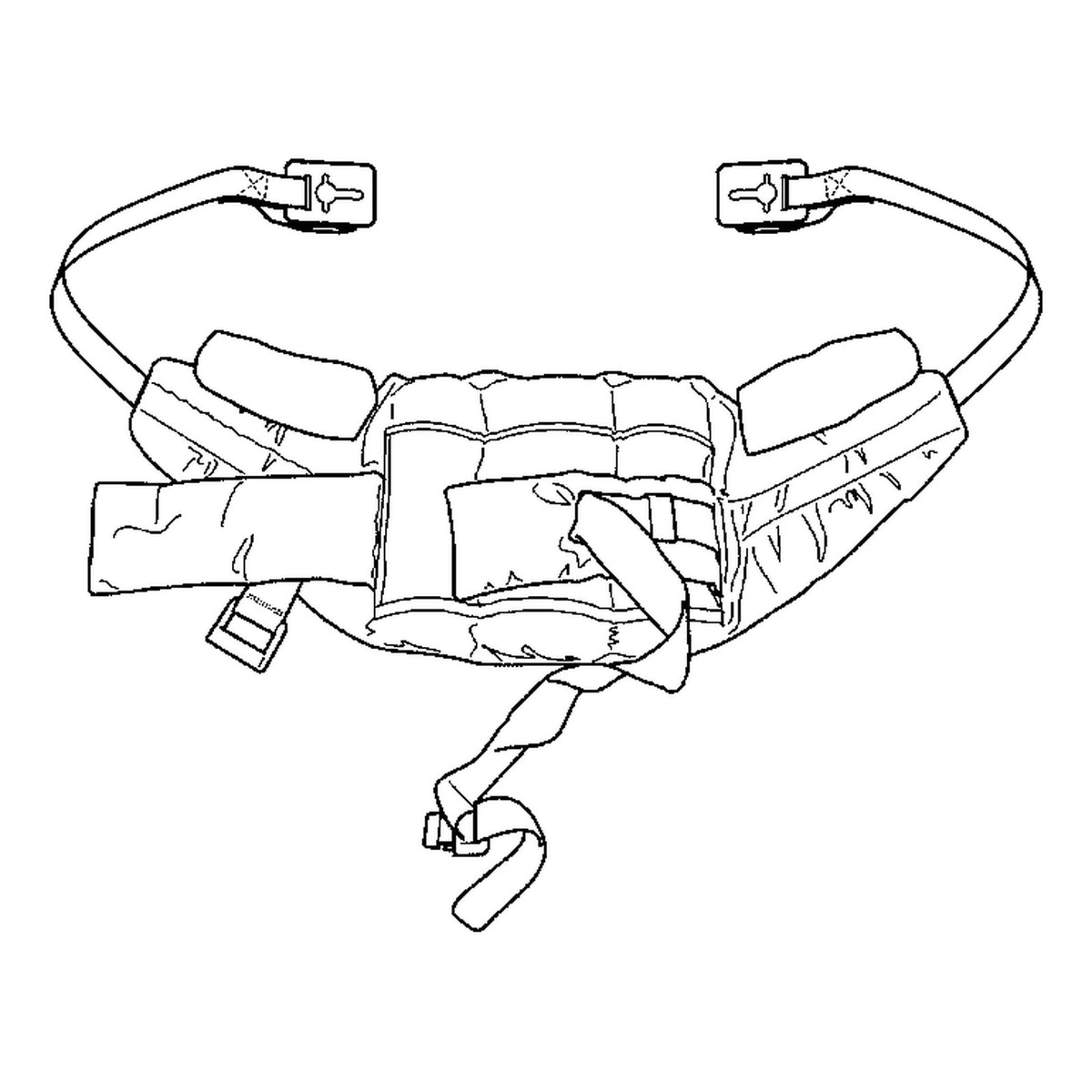 Hoyer Deluxe Stand-Aid Clip Sling laid flat
