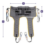 Hoyer Deluxe Transport Sling dimension drawing