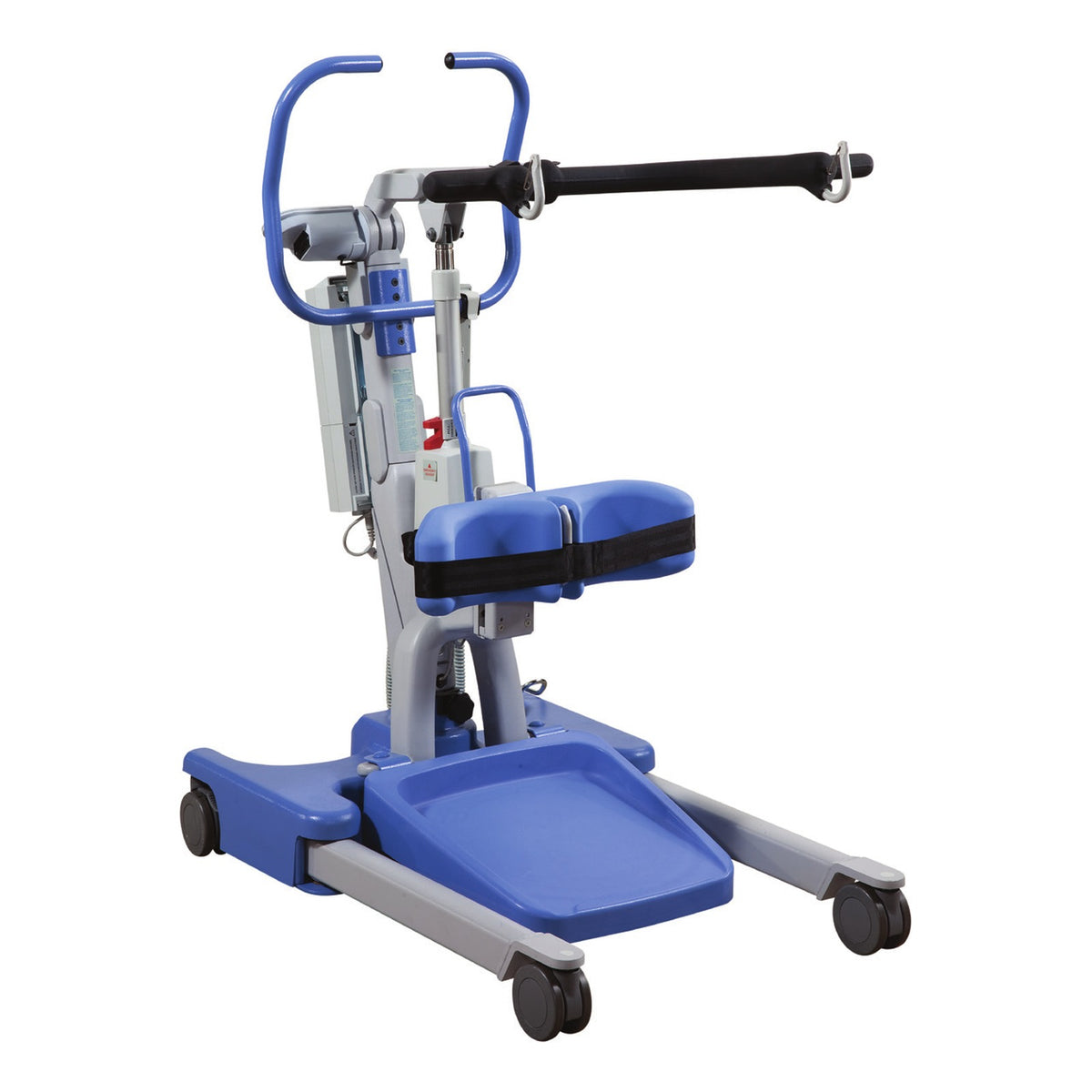 Hoyer Elevate electric stand aid with knee pad, foot tray and powered base