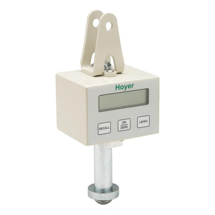 The Hoyer digital scale 59011A with its display and Recall, On/Zero and pounds or kilograms buttons, from the Joerns Brandfolder