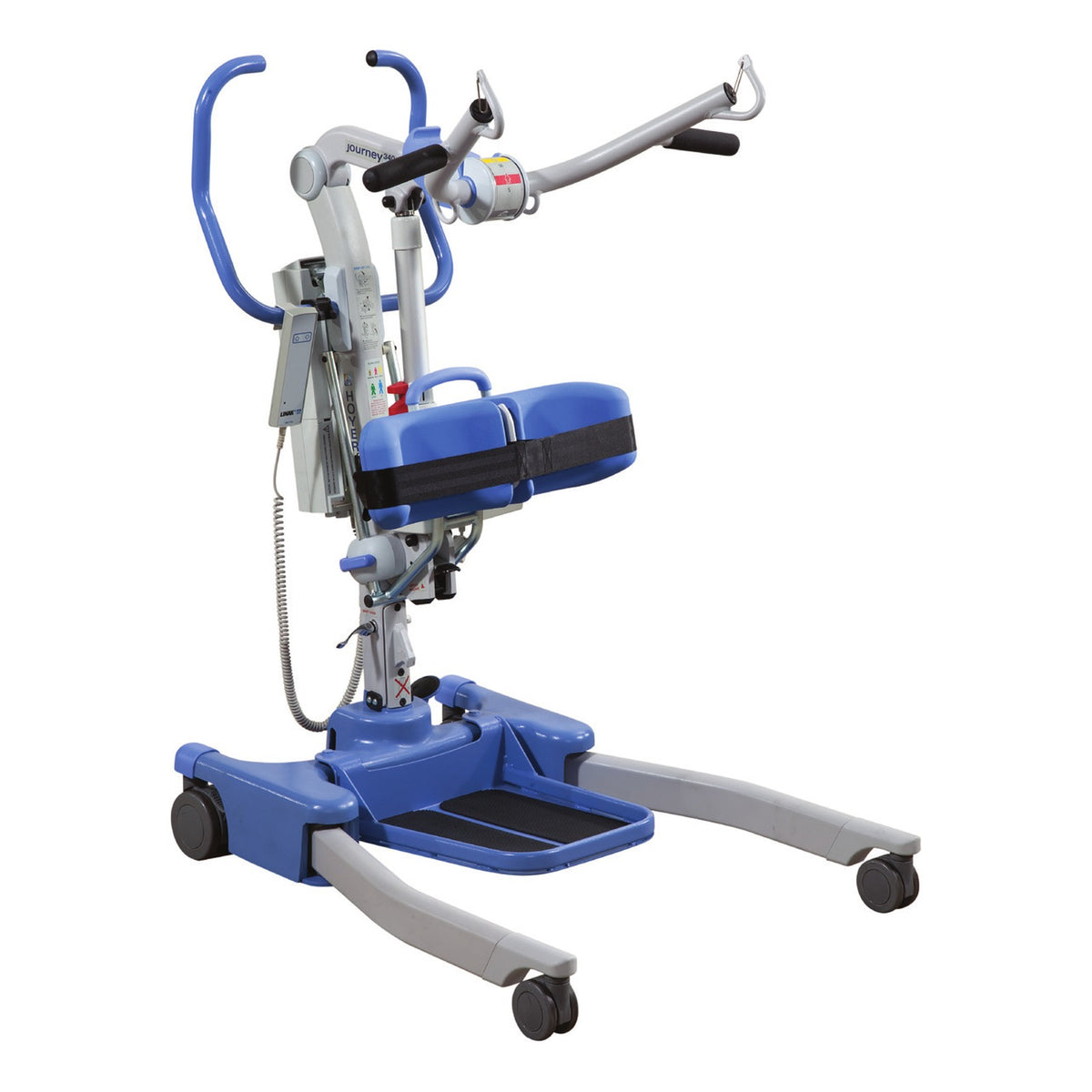 Hoyer Journey electric folding stand aid with knee pad and foot tray
