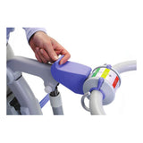 A hand setting the Hoyer Journey adjustable cradle against its position indicator
