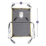 Hoyer Long Seat Sling dimension drawing