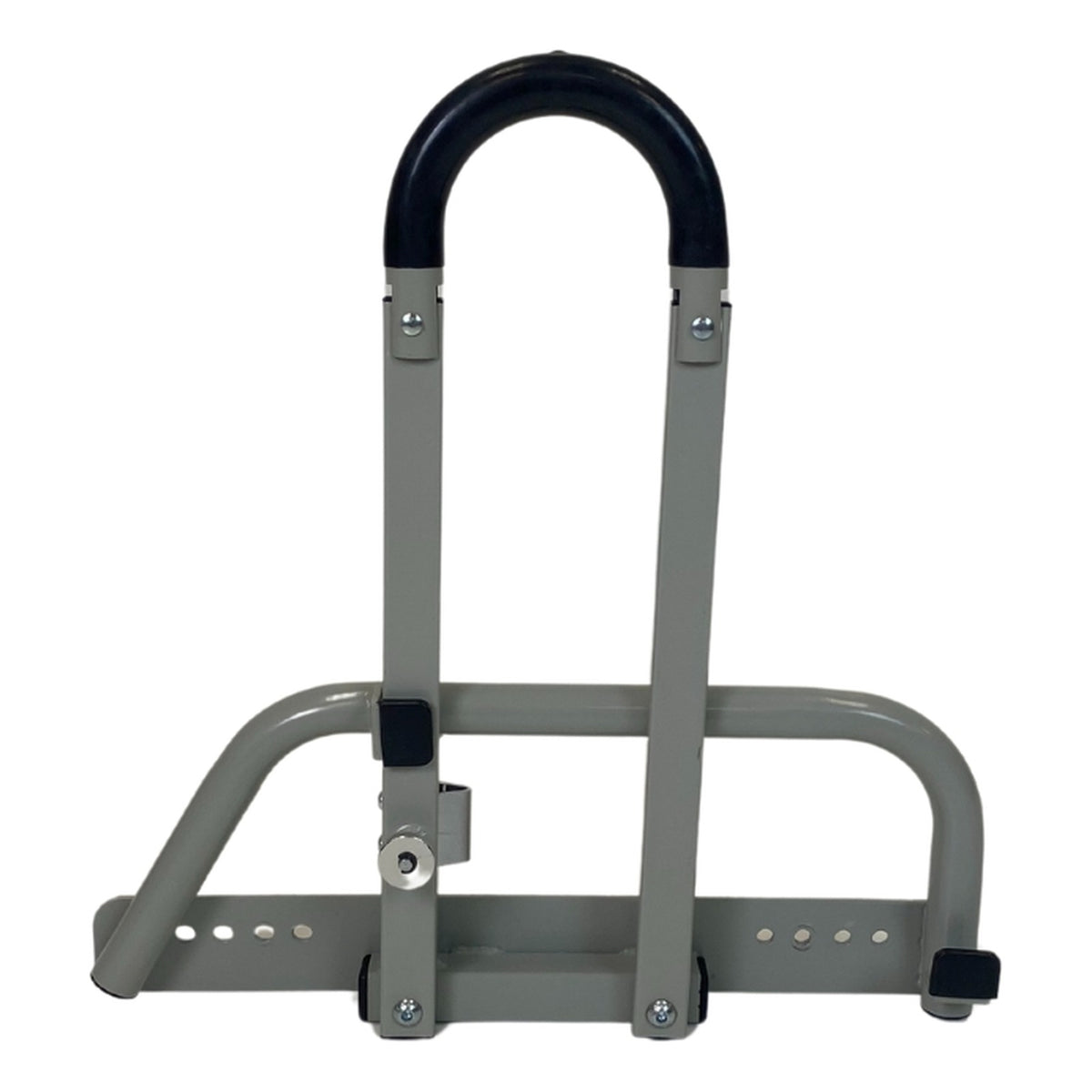 The Invacare CS600 assist rail in light gray with a black grip, shown in the fixed 36" bed version