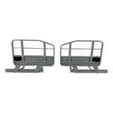 A pair of Invacare CS600 quarter length rails in light gray, shown in the fixed 36" bed foot section version