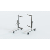 The Invacare CS600 trolley kit, two upright wheeled stands with casters