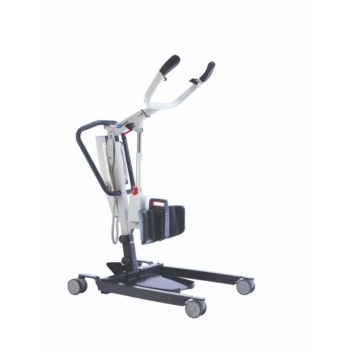 Invacare ISA Compact stand assist lift, three-quarter view