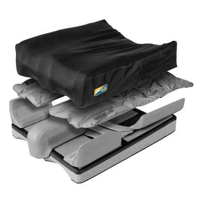 JAY GS Replacement Outer Cover: JAY GS layers: outer cover, fluid insert, positioning supports and the contoured foam base