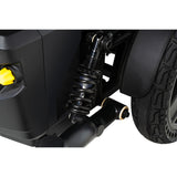 Close up of the Active-Trac ATX independent suspension on the Pride Jazzy EVO 614