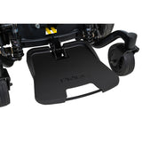 Close up of the foot platform cover on the Pride Jazzy EVO 614