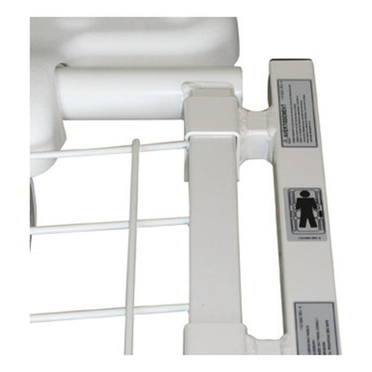 The Joerns width extension kit fitted to the side of a bed frame