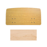 Joerns Classical bed panel in Natural Maple, shown above a swatch of the finish