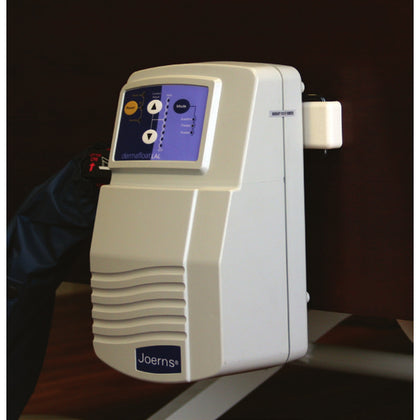 The Joerns DermaFloat LAL control unit with its air hose connected