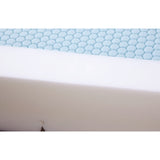 The firm foam perimeter around the edge of a PrevaMatt mattress
