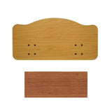 Joerns Traditional bed panel in Spiced Cherry, shown above a swatch of the finish