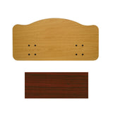 Joerns Traditional bed panel in Cordovan, shown above a swatch of the finish
