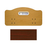Joerns Traditional bed panel in Cordovan, shown above a swatch of the finish
