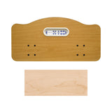 Joerns Traditional bed panel in Natural Maple, shown above a swatch of the finish
