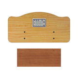 Joerns Traditional bed panel in Spiced Cherry, shown above a swatch of the finish