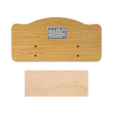 Joerns Traditional bed panel in Natural Maple, shown above a swatch of the finish