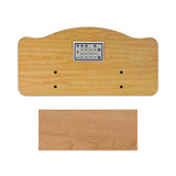 Joerns Traditional bed panel in Quartered Oak, shown above a swatch of the finish