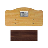 Joerns Traditional bed panel in Bayou Walnut, shown above a swatch of the finish