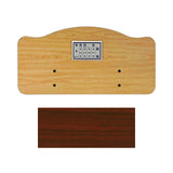 Joerns Traditional bed panel in Cordovan, shown above a swatch of the finish