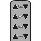 The WeCare hand pendant, with buttons for the back, the knees, both together and the bed height
