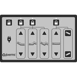 The optional staff control panel, with its lock buttons and its Trendelenburg buttons