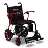 Journey Air Elite carbon fiber folding power chair in Red, front three-quarter view