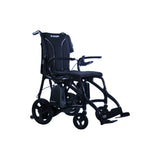 Journey Air Elite Max carbon fiber folding power chair, front three-quarter view from the right