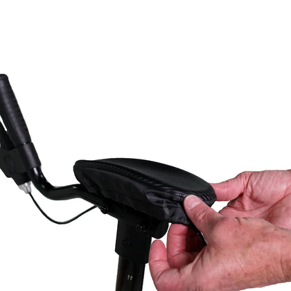 Journey UPWalker Lite Armrest Pad, pad being fitted to an armrest