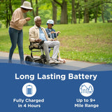 A Journey Zoomer in a park, charging fully in four hours with a range of over nine miles