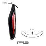 Posterior Back (PB) side profile with its 2.25" lateral contour