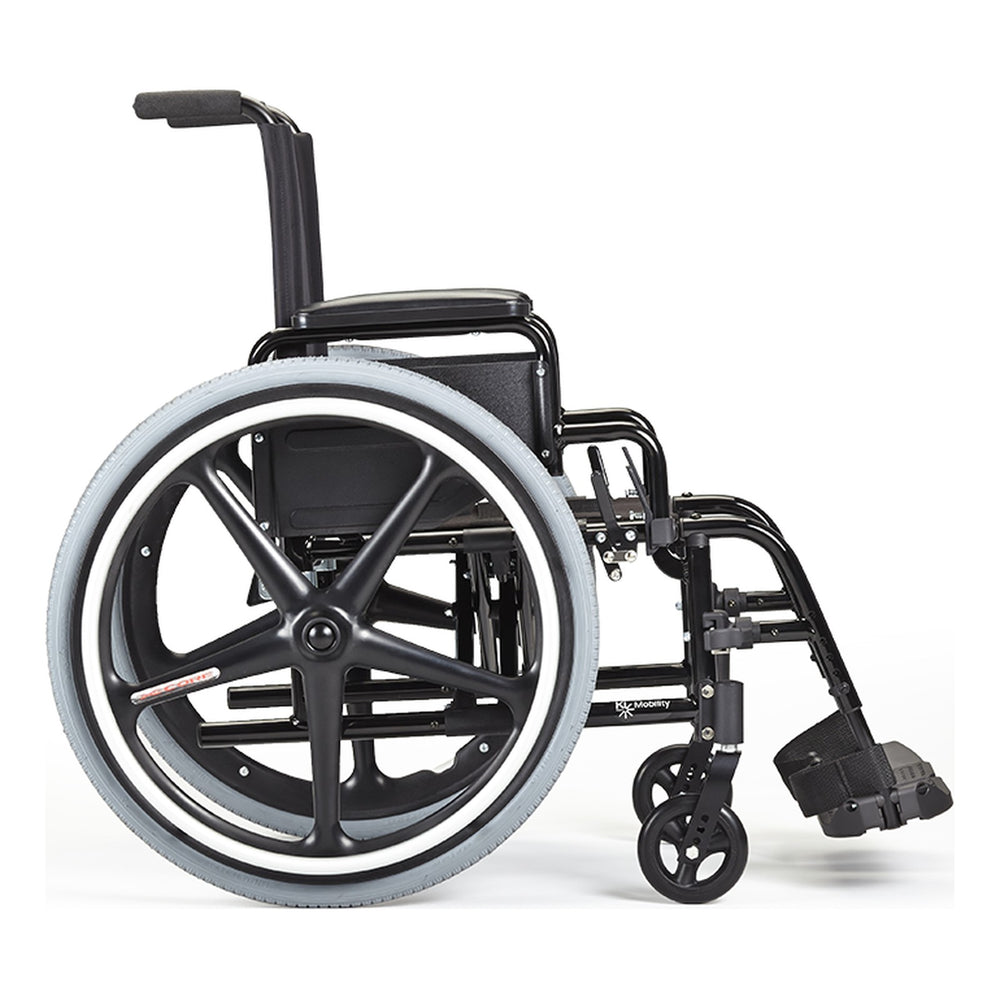 Ki Mobility Catalyst 4 in black with MAXX Mag wheels, side view