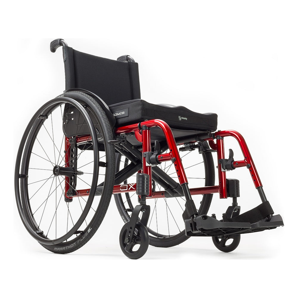 Ki Mobility Catalyst 5Vx in red, front three quarter view