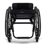 Ki Mobility Rogue DT in black with a cushion, front view